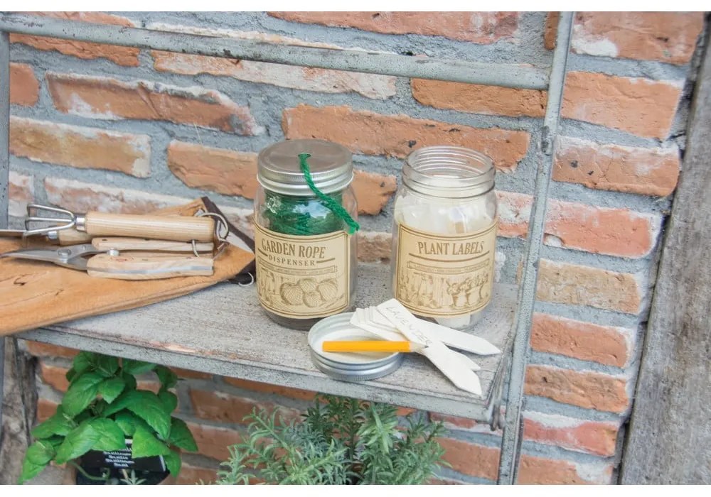 Комплект от 40 буркана за билки от тополово дърво и етикети Heal, 400 ml - Esschert Design