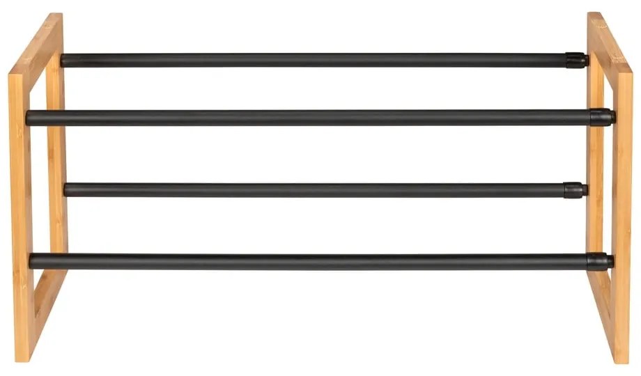 Метален телескопичен шкаф за обувки в черен и естествен цвят Ecori - Wenko