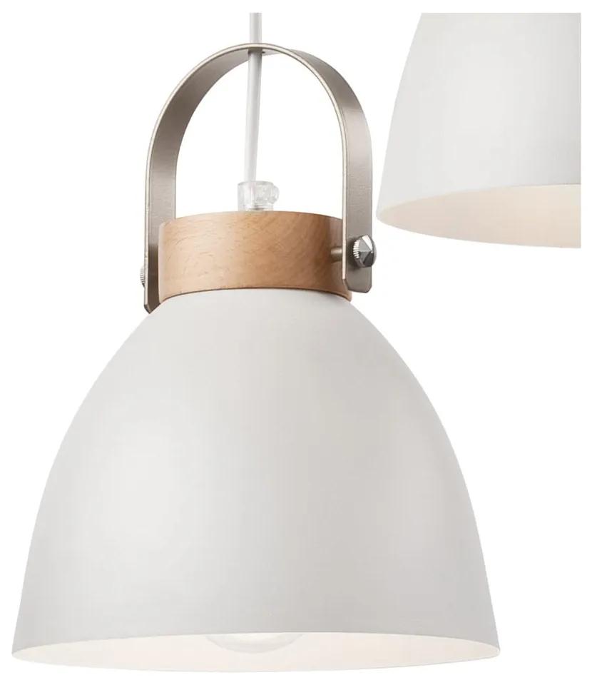 Бяла висяща лампа за 3 крушки Danielle - LAMKUR