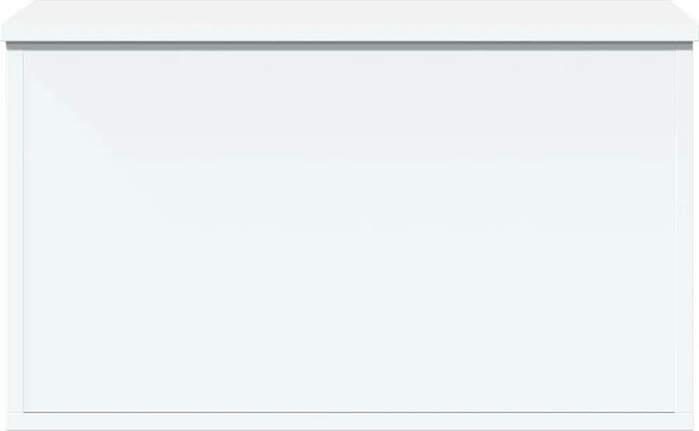 Кутия за съхранение, бяла, 60x35x35 см, инженерна дървесина