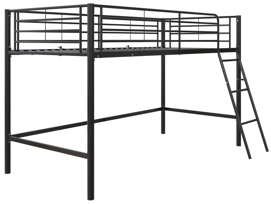 Черно повдигнато детско легло 90x200 cm Jodie – Støraa