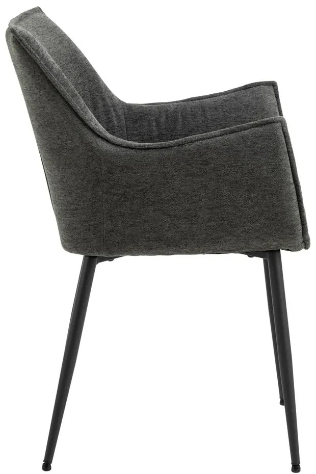 Тъмносив тапициран трапезен стол Bonita – Actona