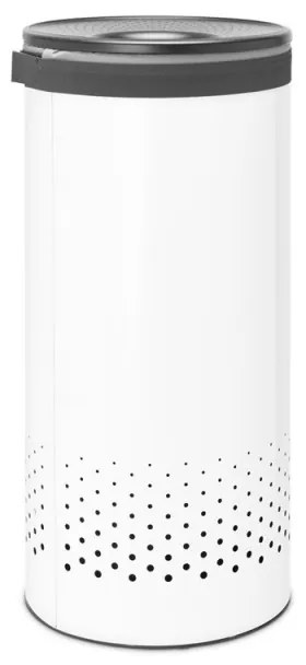 Кош за пране Brabantia 1004178, 35 л, Пластмасов капак, Пълнене без отваряне, Вентилационни отвори, Бял