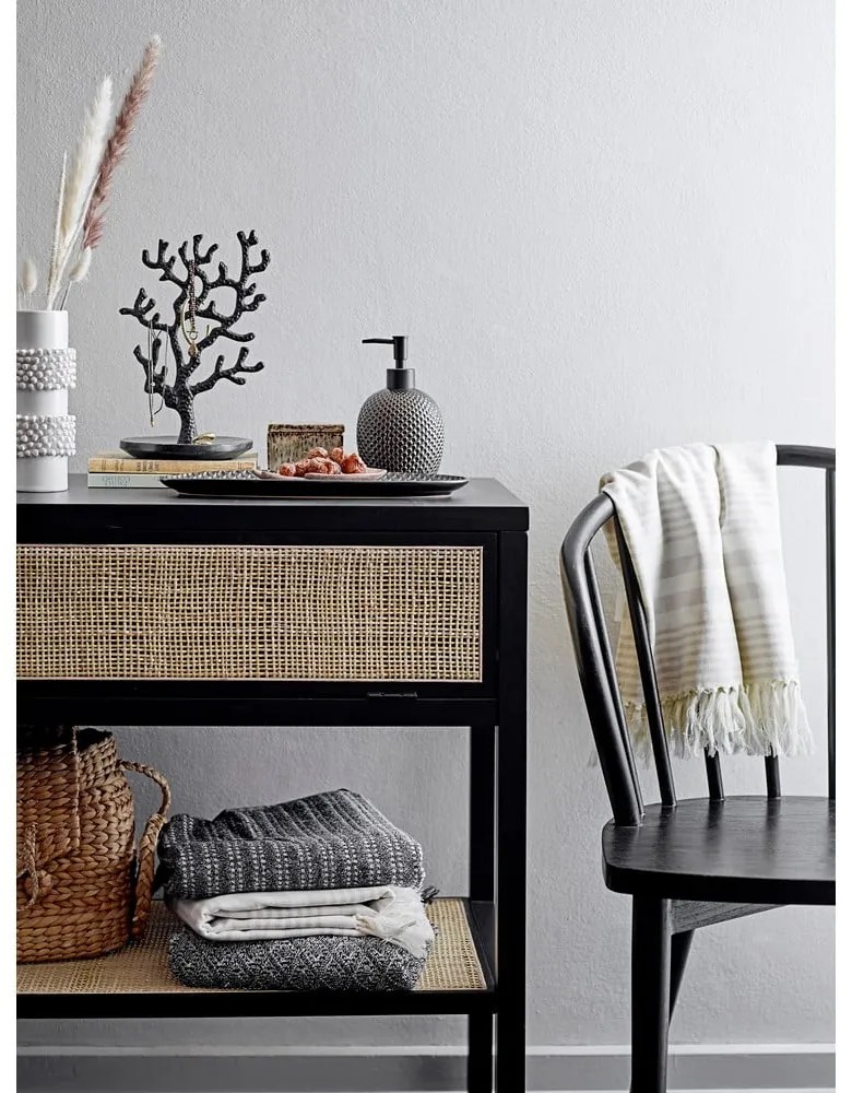 Сив керамичен комплект аксесоари за баня Hrin – Bloomingville