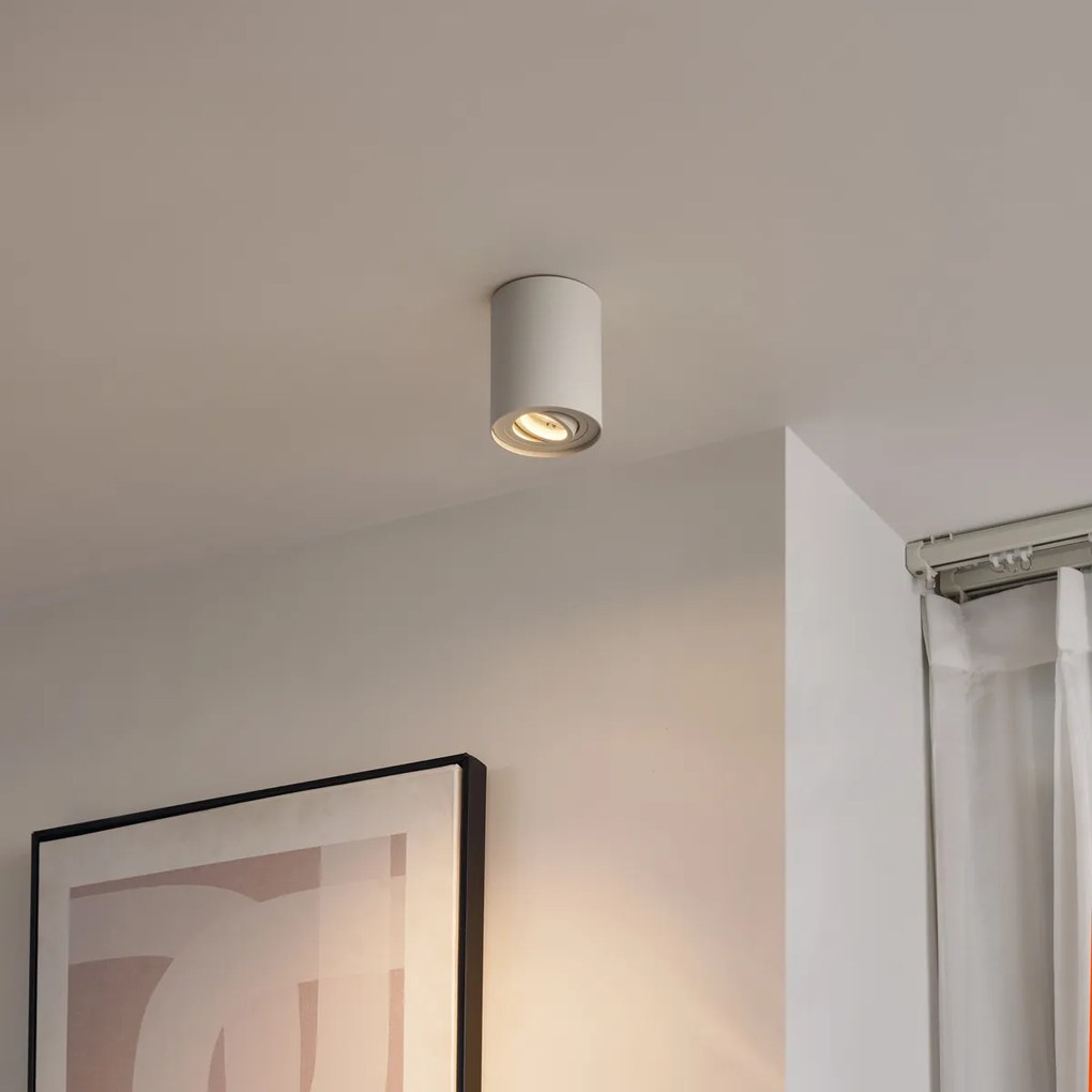 Модерен повърхностно монтиран прожектор бежов GU10 50mm въртящ се и накланящ се - Rondoo Up