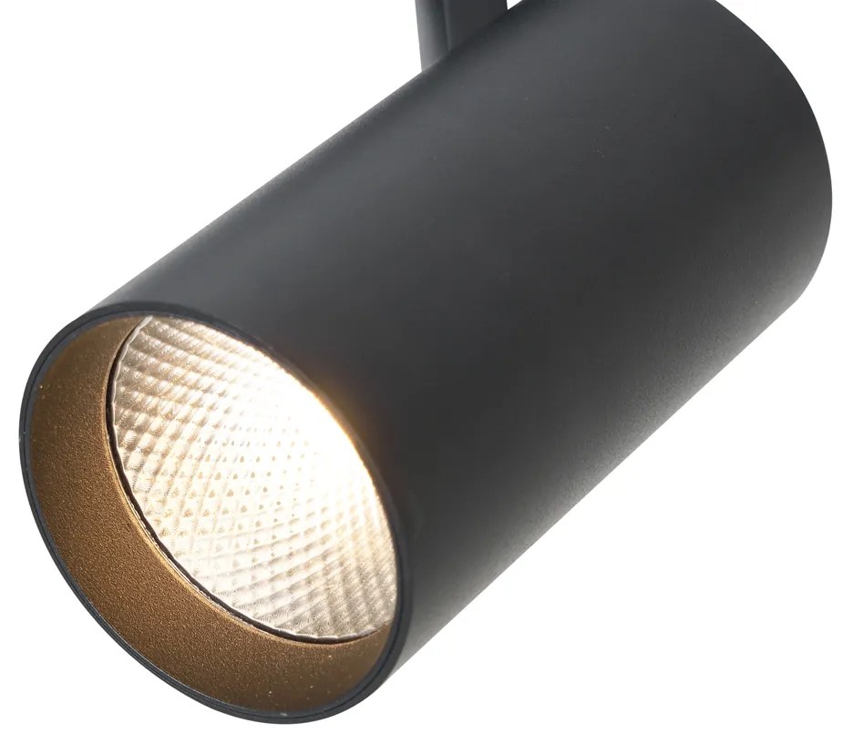 Модерен прожектор черен за 1-фазна релсова система - Iconic Mark