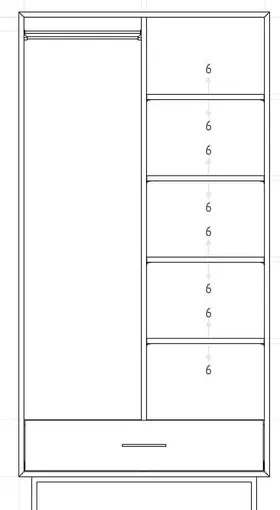 Гардероб от дъбова дървесина в естествен цвят 97x196 cm Abies - The Beds