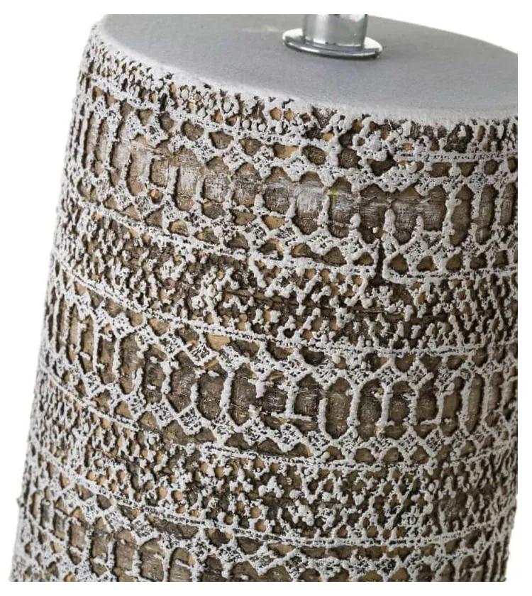 Кафява настолна лампа с текстилен абажур (височина 33,5 cm) - Casa Selección