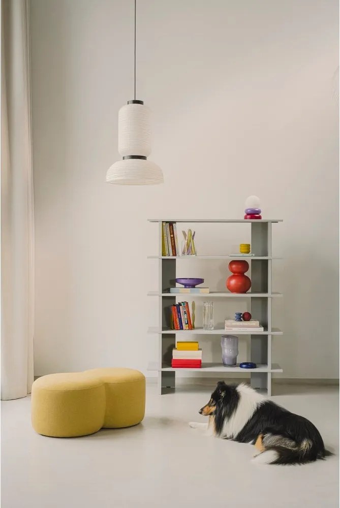 Светлосива метална библиотека 120x156x37 cm Hes – noo.ma