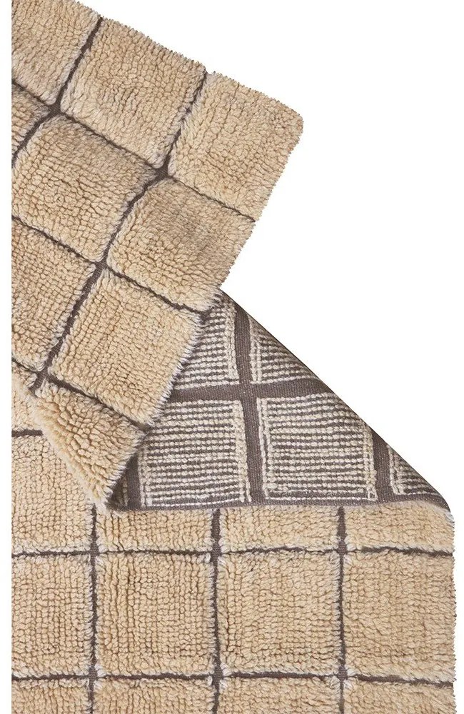 Ръчно изработена вълнена пътека в кехлибарен цвят 80x230 cm Mosaic Amber – Lorena Canals