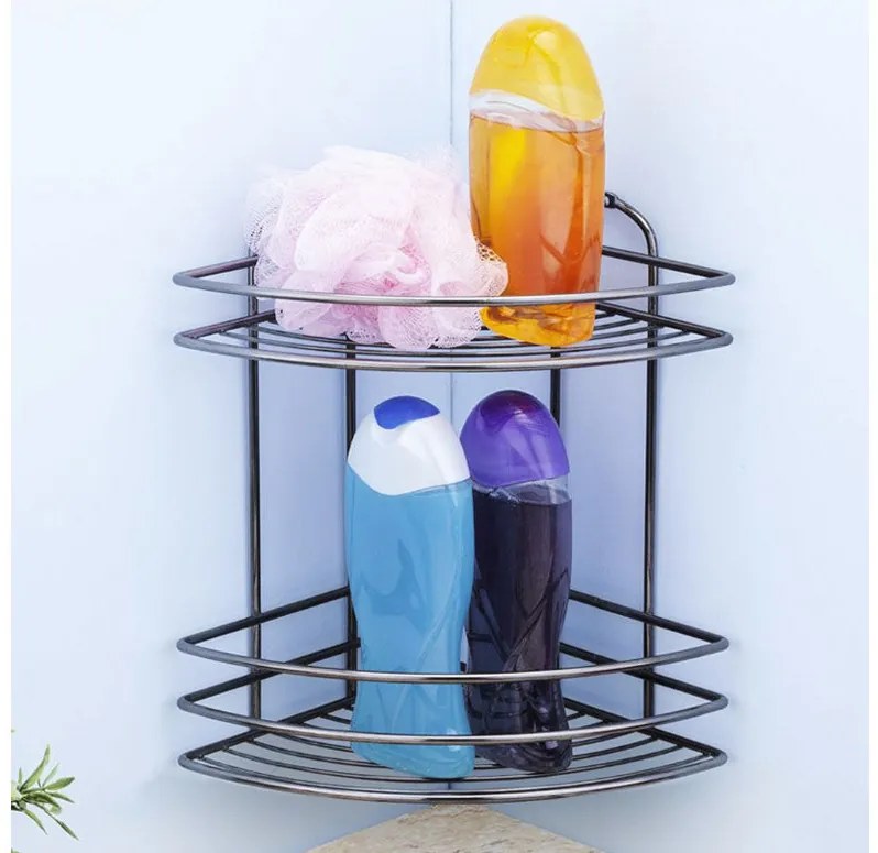 ПОСТАВКА ЗА БАНЯ TEKNO TEL BK-022B 2 нива/ъгъл черно