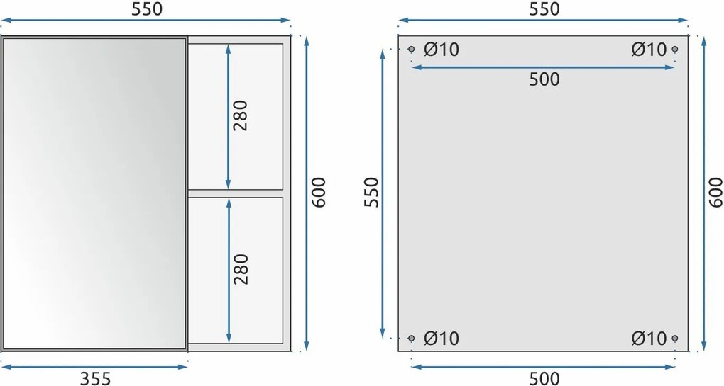 Комплект мебели за баня с мивка Paris 60cm Grey