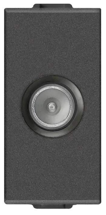 VIMAR 09300.01.CM Коаксиална TV розетка един. с мъжки конектор TV-RD-SAT 1db,Карбон мат 1M  NEVE UP