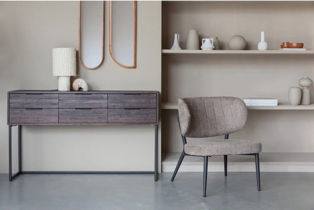 Тъмнокафяв скрин от масивно тиково дърво Webster – White Label