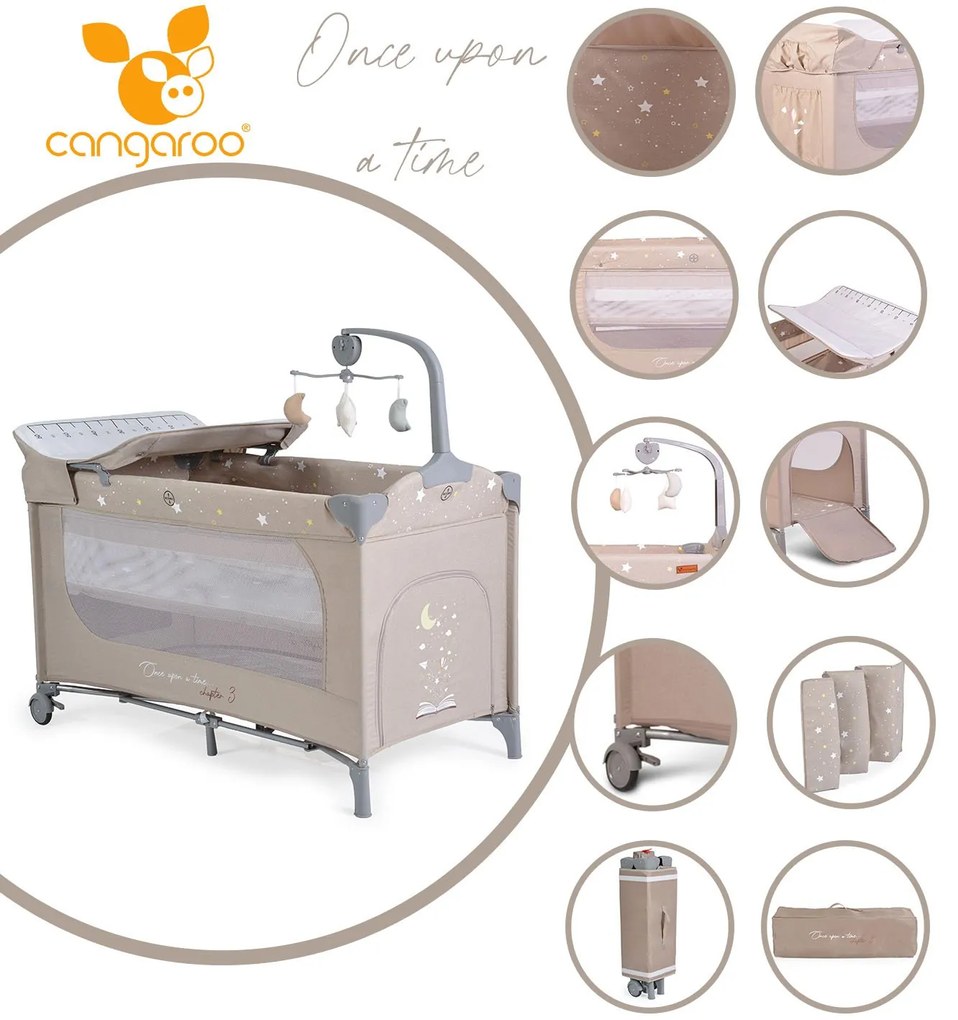 Cangaroo  -  Детска кошара Once upon a time 3 бежов