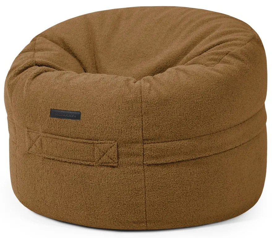 Кафяв детски пуф от букле Roll 80 – SLOWDOWN