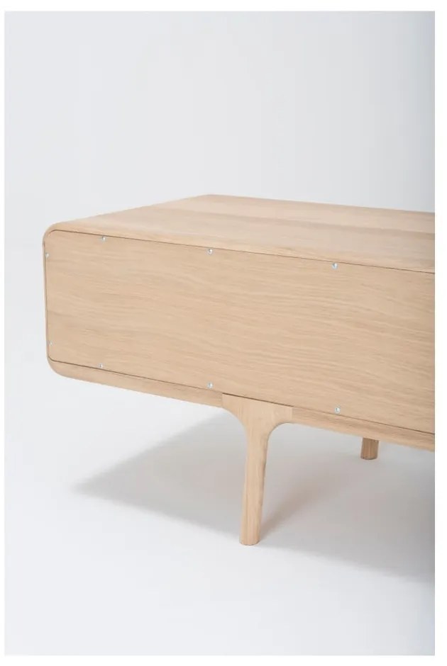 ТВ скрин от масивен дъб с 2 чекмеджета Fawn - Gazzda