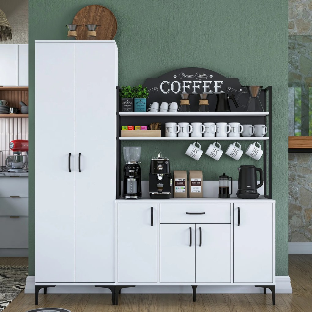 Многофункционален шкаф JE148, цвят Бял