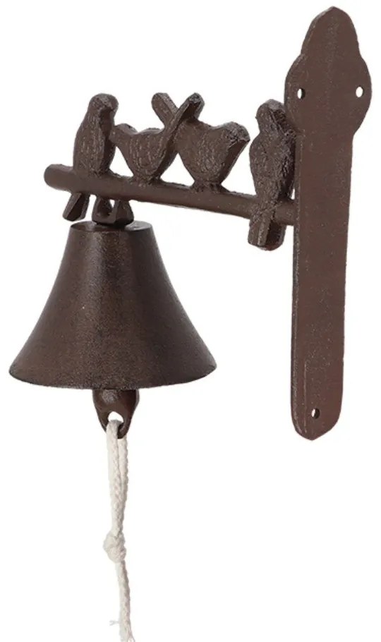 Чугунена камбана за стена с декоративни птици Esschert Design - Esschert Design