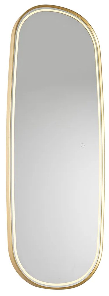 Модерно огледало за баня златно с LED и сензорен димер - Geraldien