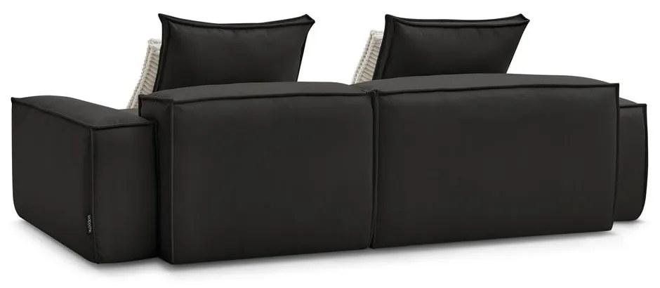 Черен ъглов диван от изкуствена кожа (променлив) Boheme – Bobochic Paris