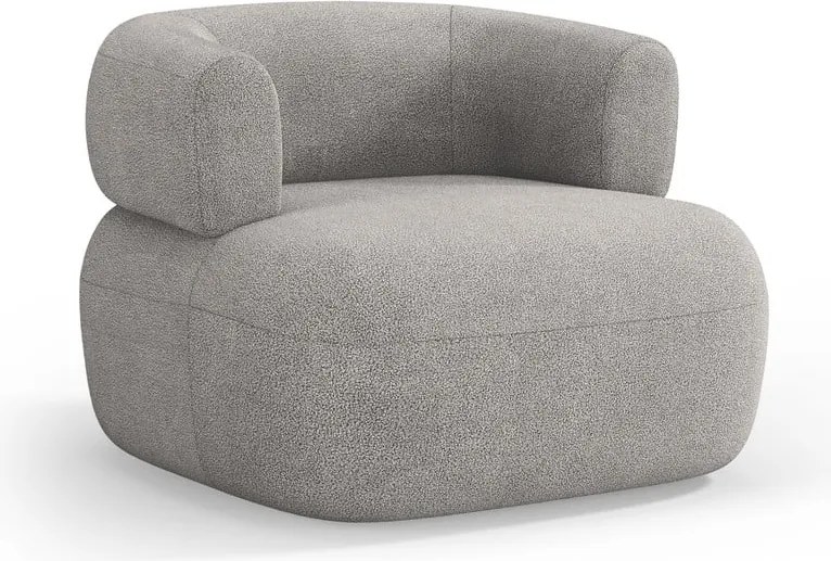 Светлосиво кресло от плат букле Jenny – Micadoni Home