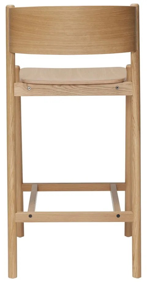 Бар стол от декор от дъб в естествен цвят (височина на седалката 75 cm) Oblique – Hübsch