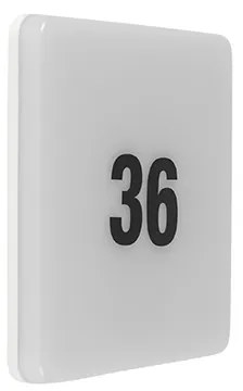 Модерна квадратна стенна лампа с LED и стикер с номера - Plater