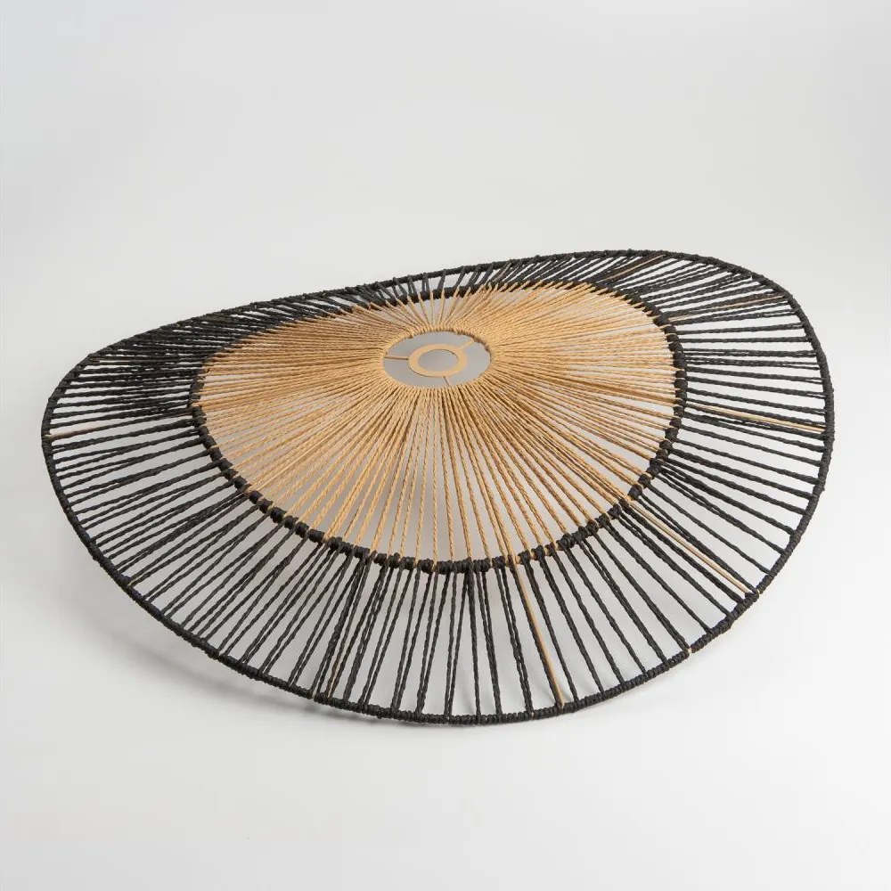 Универсален абажур KERIA, Ø 100 см, кафяв/черен