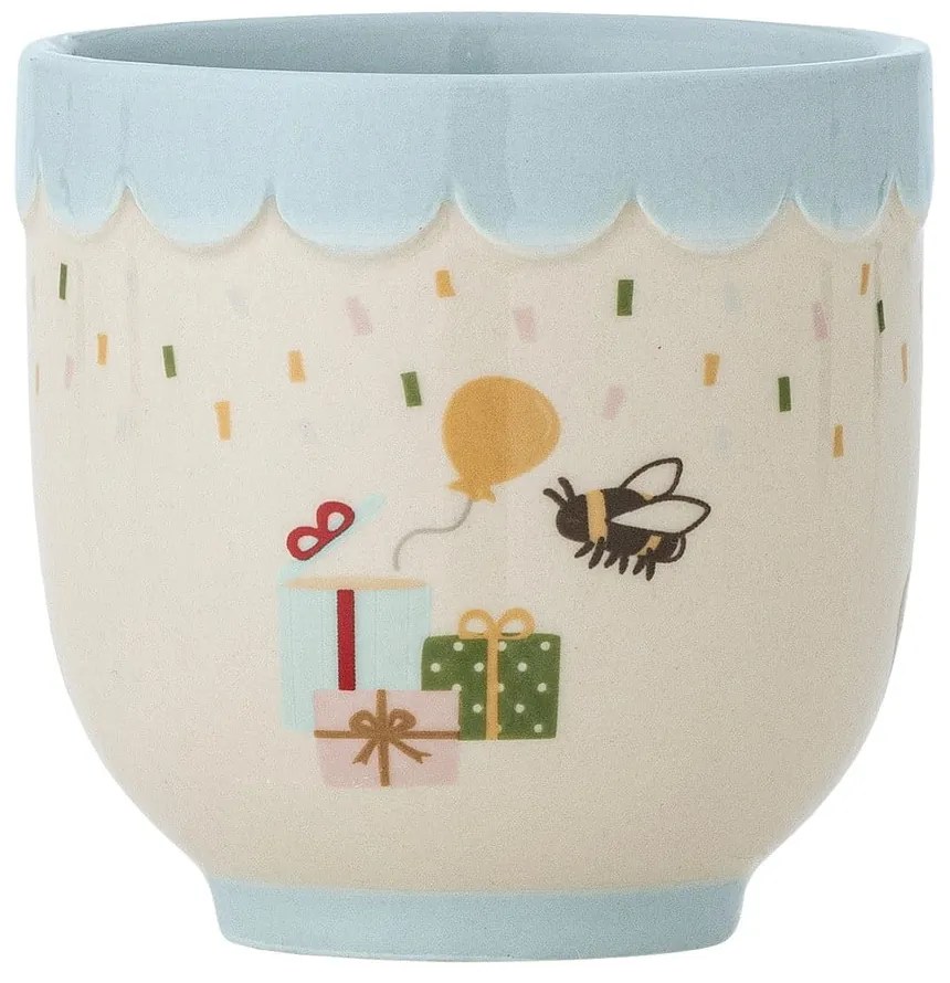 Синя/кремава глинена детска чаша 150 ml Celebrate – Bloomingville Mini