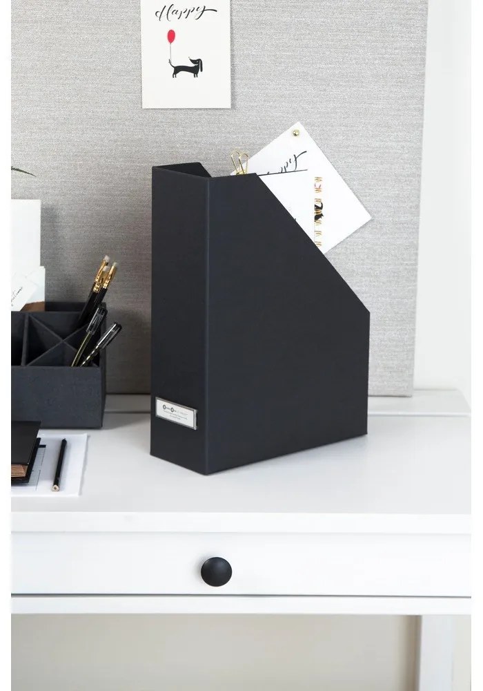 Тъмно сив органайзер за документи Viktoria - Bigso Box of Sweden