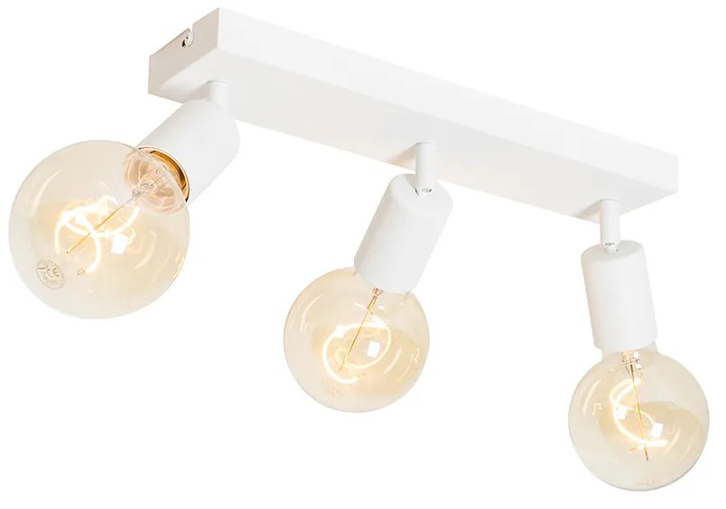 Модерен прожектор бял правоъгълен 3-светлина - Facil