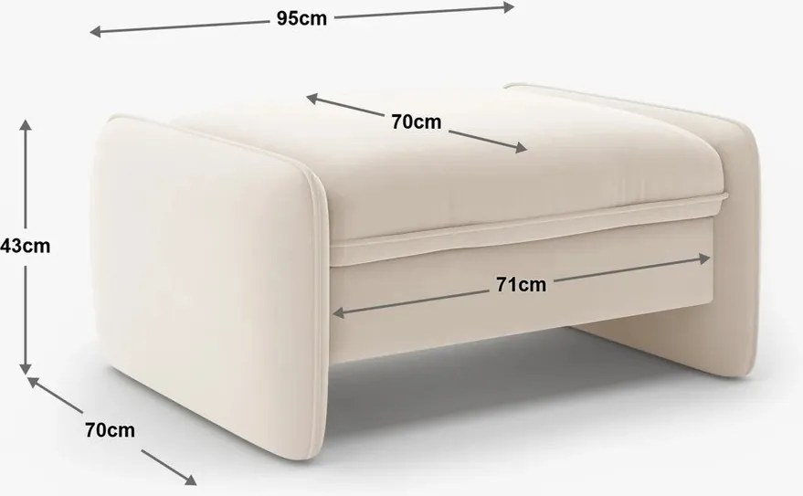 Синя шенилова табуретка Georgia – Micadoni