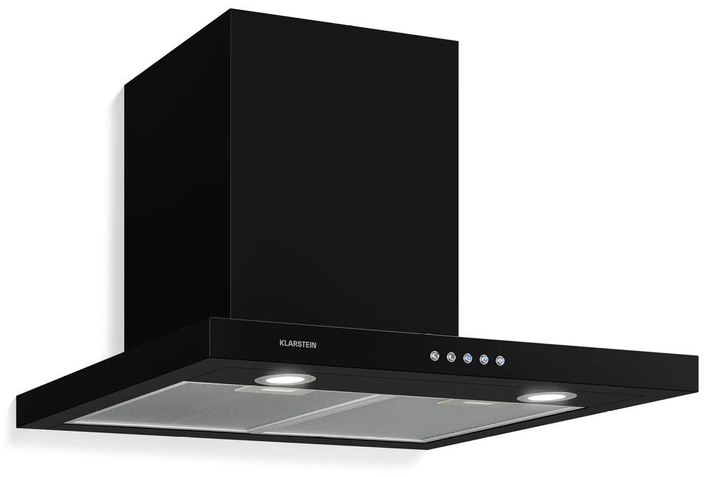 Klarstein Limelight, абсорбатор, 60 см, абсорбаторза стена, 600 m³ / h, черен