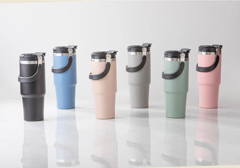 Светлозелена бутилка за пътуване бутилка от неръждаема стомана 1 l Eco – Ladelle