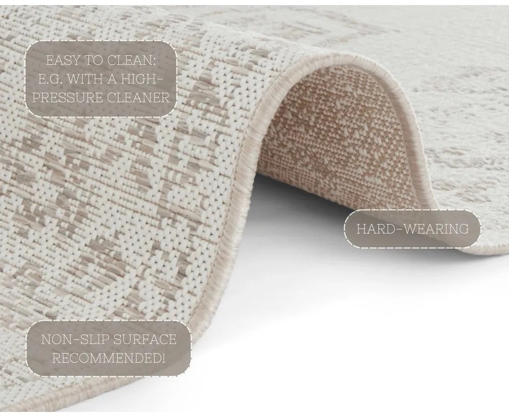 Бежов килим за открито , 80 x 150 cm Tilos - NORTHRUGS