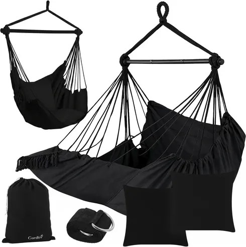 Висящ бразилски фотьойл 2в1 BOHO с възглавници