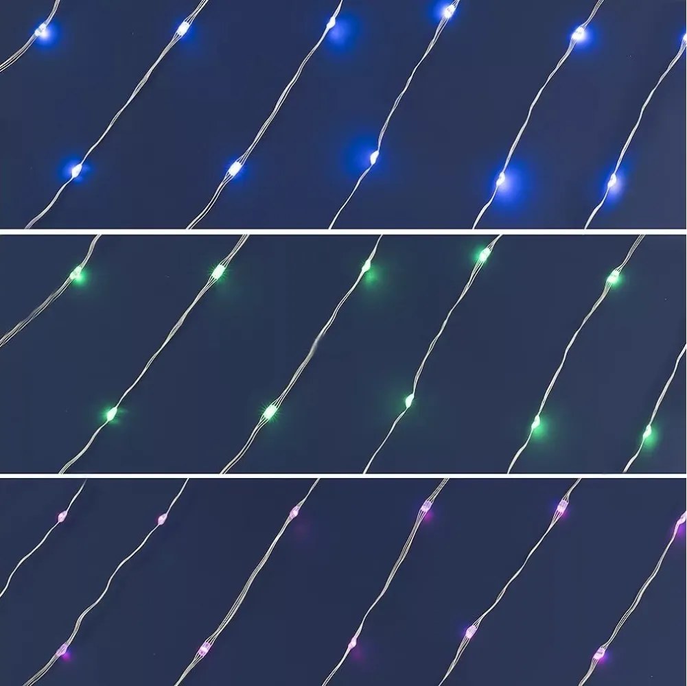 LED RGB димируема гирлянда 100xLED/29 функции 10,4m