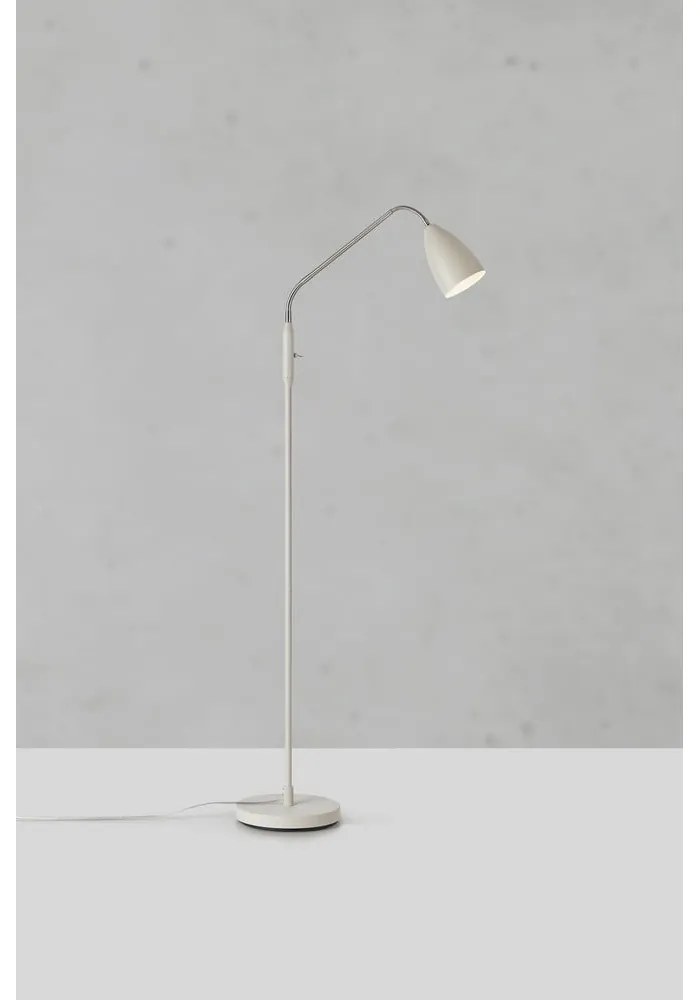 Бежова LED затъмняваща се подова лампа с метален абажур (височина 140 cm) Patro – Markslöjd