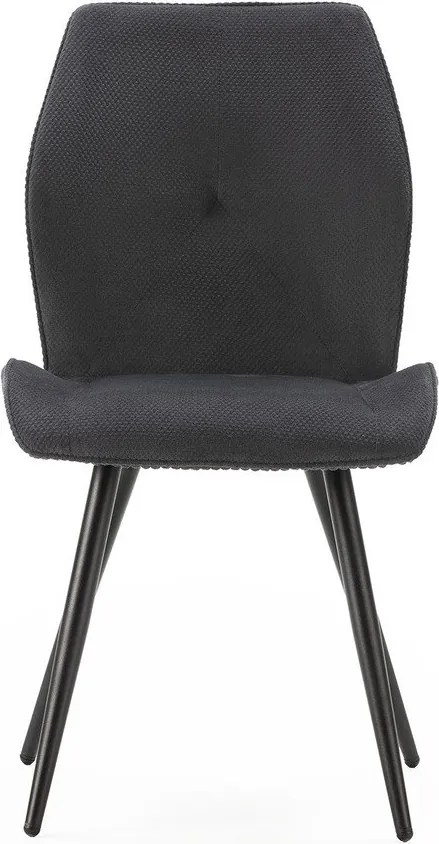 Черни велурени трапезни столове в комплект 2 бр. Adaya – Marckeric