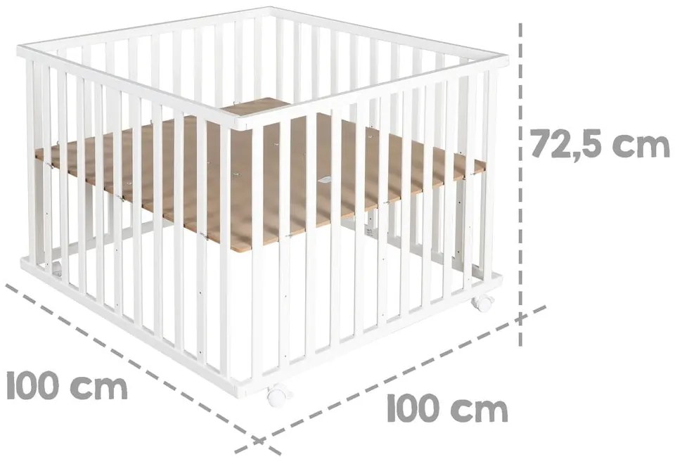 Бяла кошара за игра 100x100 cm Little stars - Roba