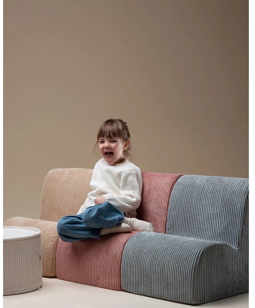 Розов детски стол от рипсено кадифе Cloud – Wigiwama