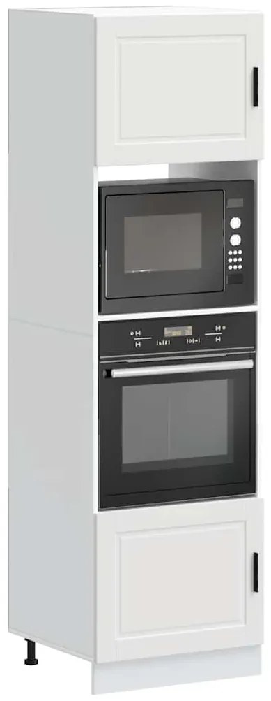 3315051 vidaXL Шкафове за фурна 2 бр Porto, бели, инженерно дърво