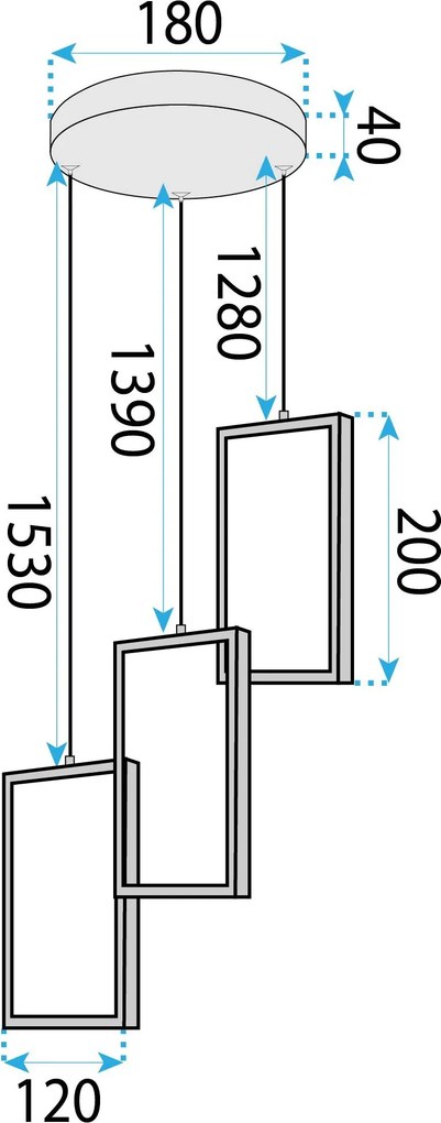 Лампа LED LHJ087-3CP BLACK