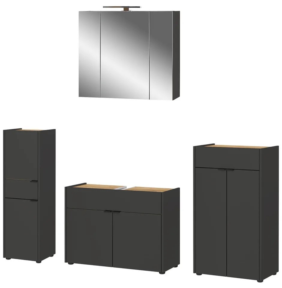 Антрацитен комплект за баня Forano – Germania