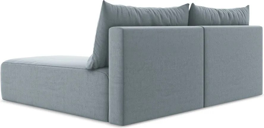 Син кадифен сгъваем/с място за съхранение ъглов диван (десен ъгъл) Kalena – Makamii