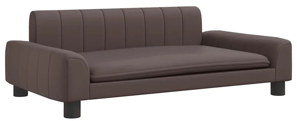 3196265 vidaXL Детски диван кафяв 90x53x30 см изкуствена кожа