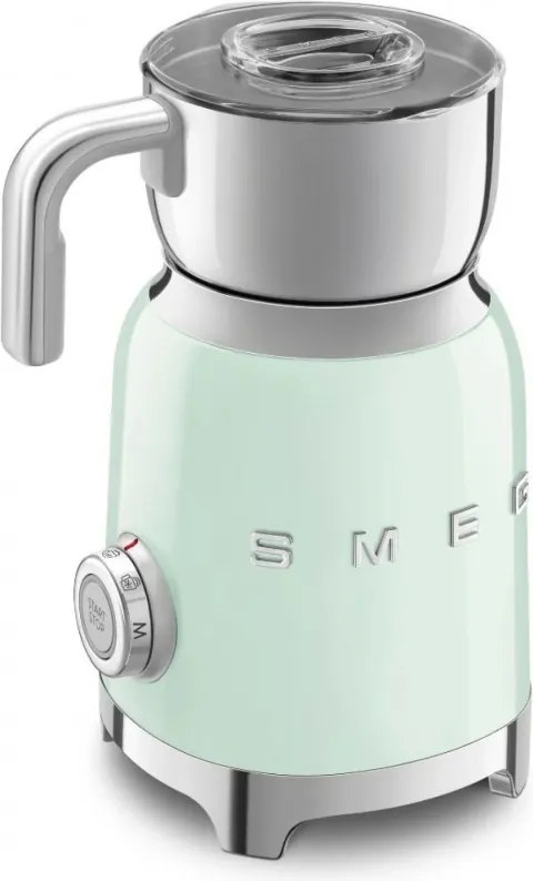 Уред за разпенване на мляко Smeg MFF11PGEU, 500 W, 600 мл, 8 програми, Подвижна кана, Автоматично изключване, Пастелно Зелен
