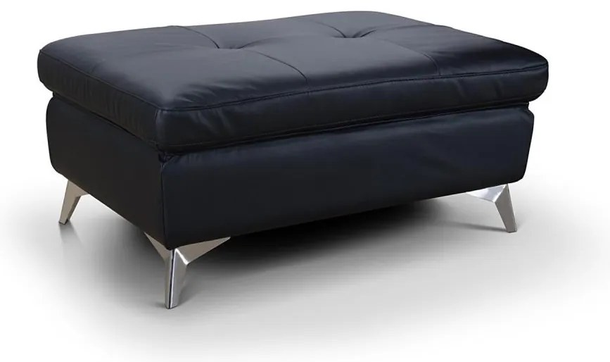 Кожен табурет SALERNO II 66x100 см, черен