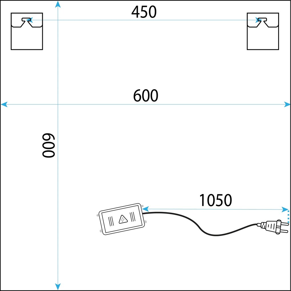 Огледало LED 60x60 YH-BL-12